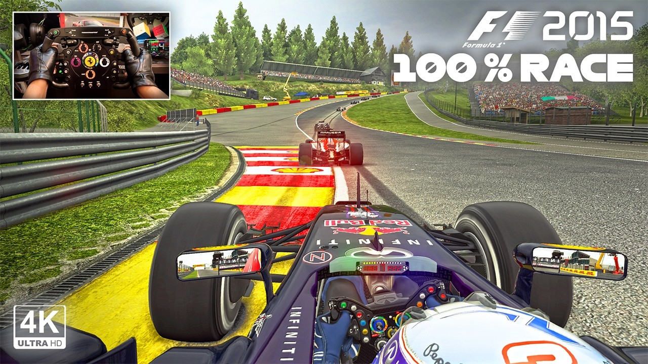 Daniel Ricciardo's Red bull Racing RB10 - Belgian GP 100% Race | F1 2015 Steering Wheel Gameplay