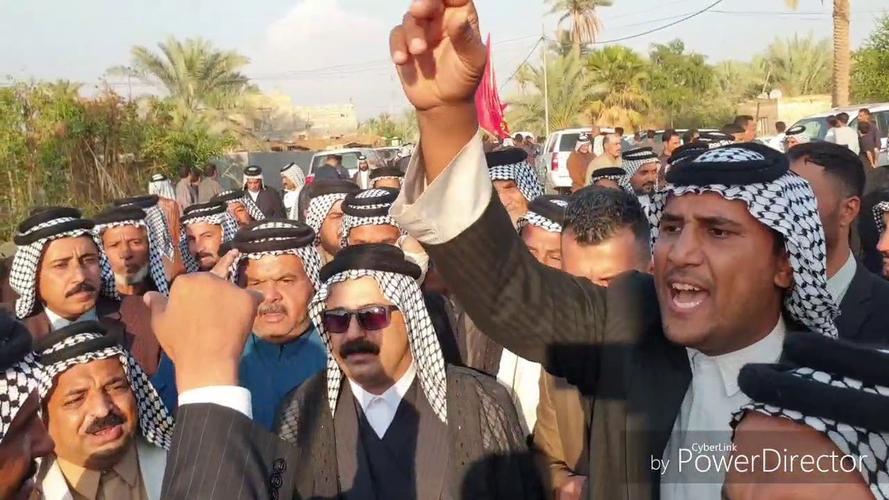 عراضة الحواتم بقيادة شيخها العام الشيخ محمدقائد آل راضي على الثراون بوفاة الشيخ المرحوم نجم آل عكيلي
