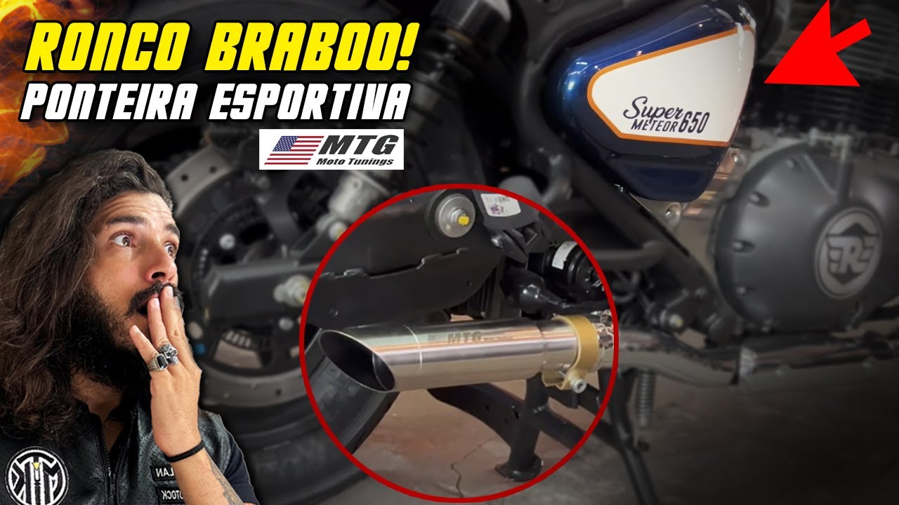 🚨 Super Meteor 650 com Ronco Esportivo MTG | Ponteira - Escapamento Esportivo MTG Vale a Pena?