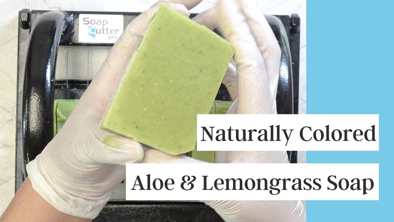 All Natural Aloe Vera & Lemongrass Soap | Natural Colorant Cold Process Soap