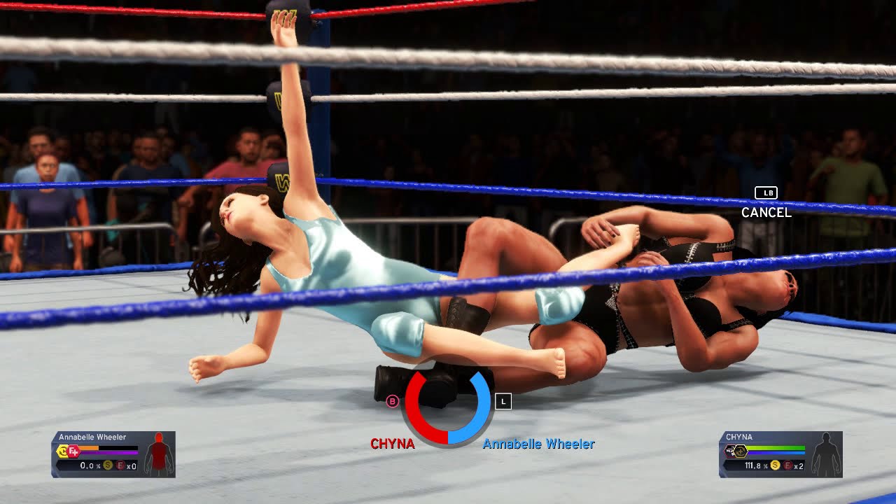 Annabelle Wheeler vs Chyna SQUASH (1P vs 2P dummy) WWE 2K20 Ryona