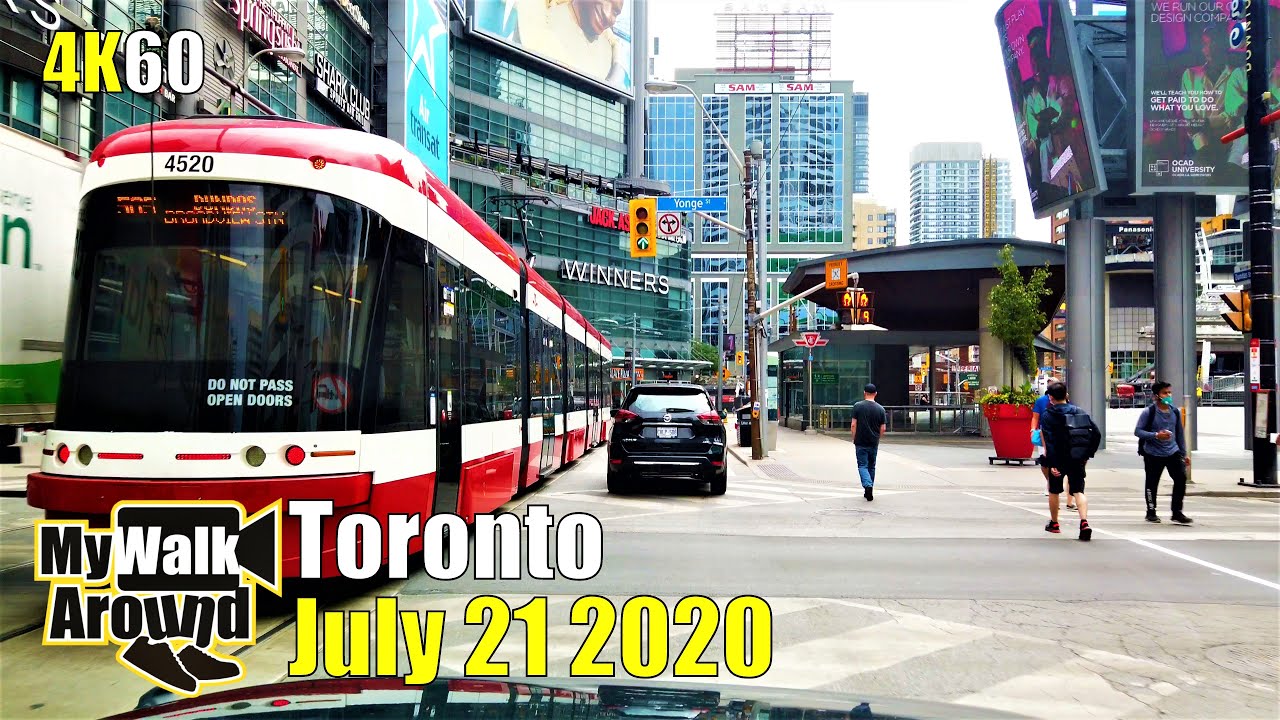 Toronto driving tour in the morning of July 21 2020 through beaches neighborhood to downtown!