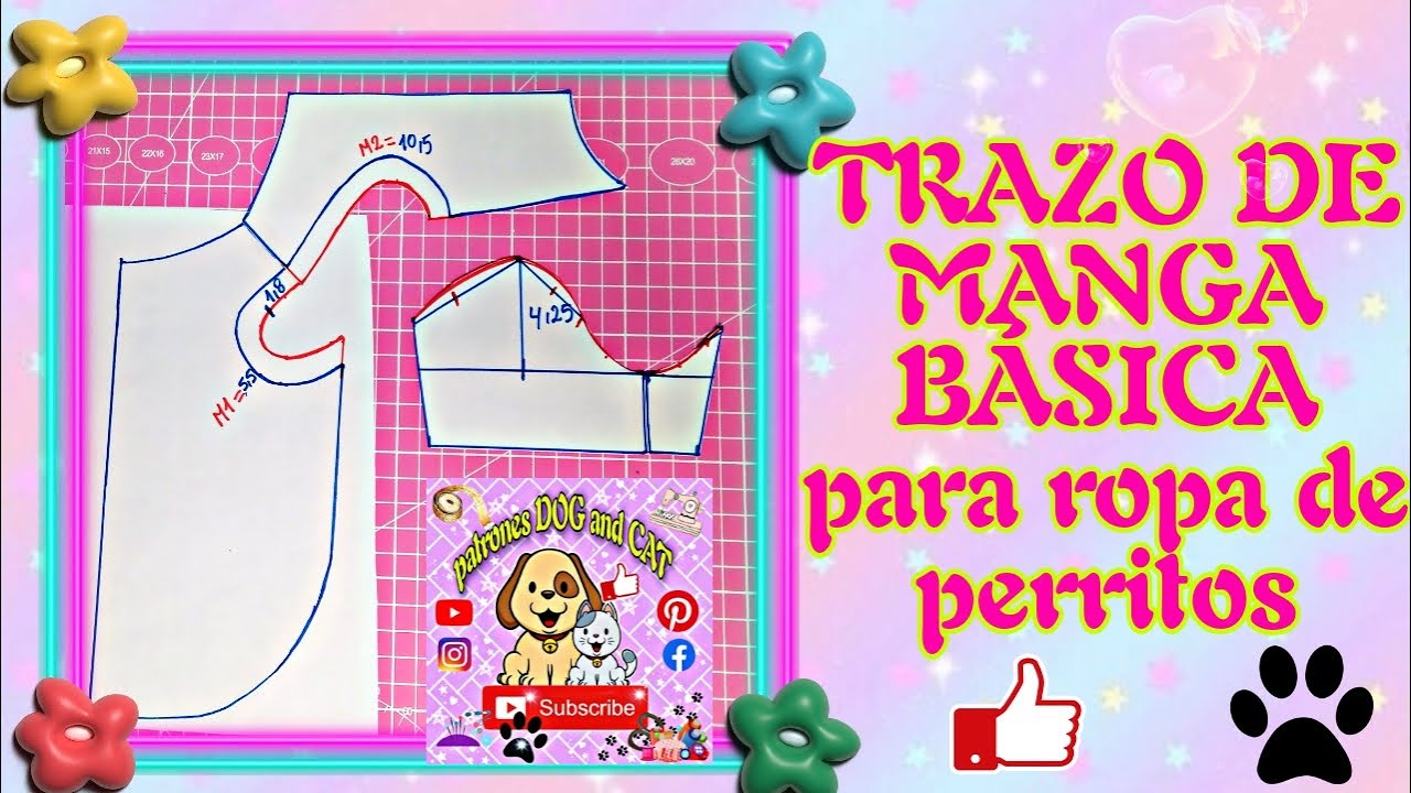 MOLDE DE MANGA BÁSICA PASO A PASO para ropita de perro