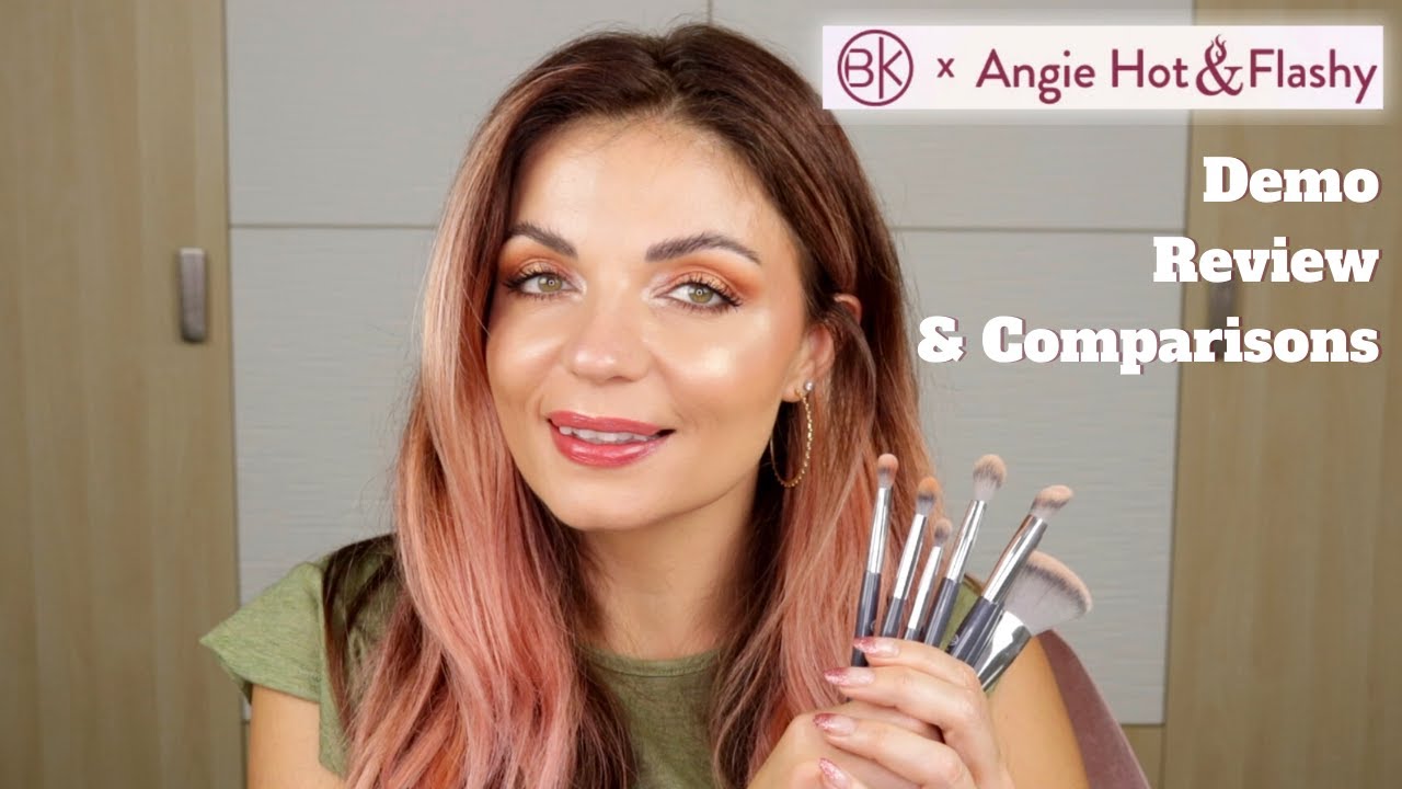 NEW BK BEAUTY X ANGIE HOT & FLASHY  Makeup Brush Review, Demo and Comparisons