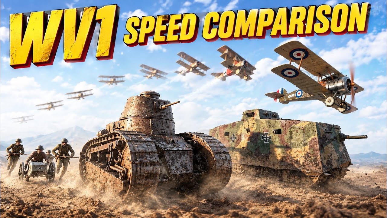 WW1 🪖 8K Speed Comparison 3D 🥇