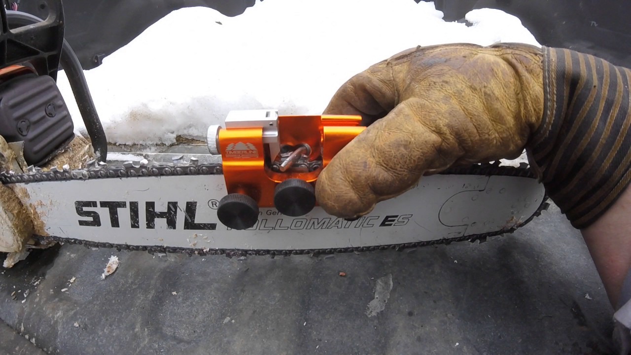 How to sharpen a chainsaw with Timberline chainsaw sharpener