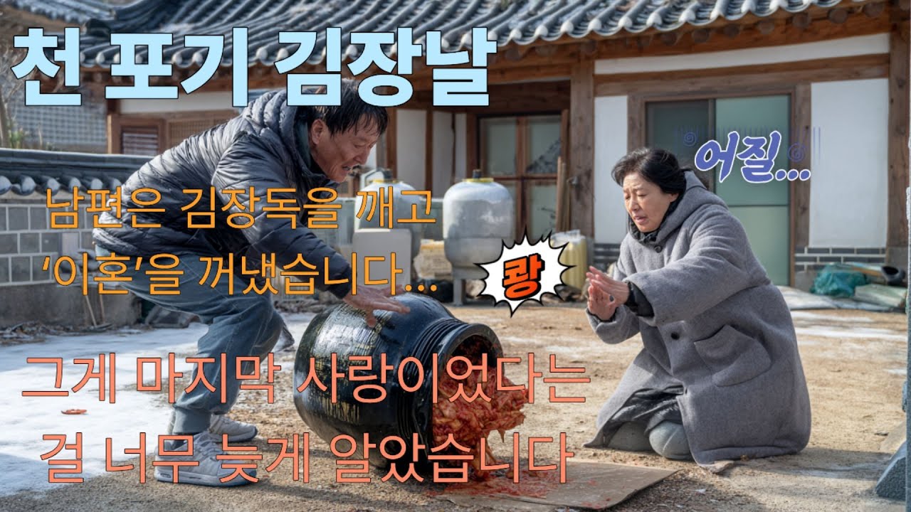 천 포기 김장날, 남편은 김장독을 깨고 ‘이혼’을 꺼냈습니다