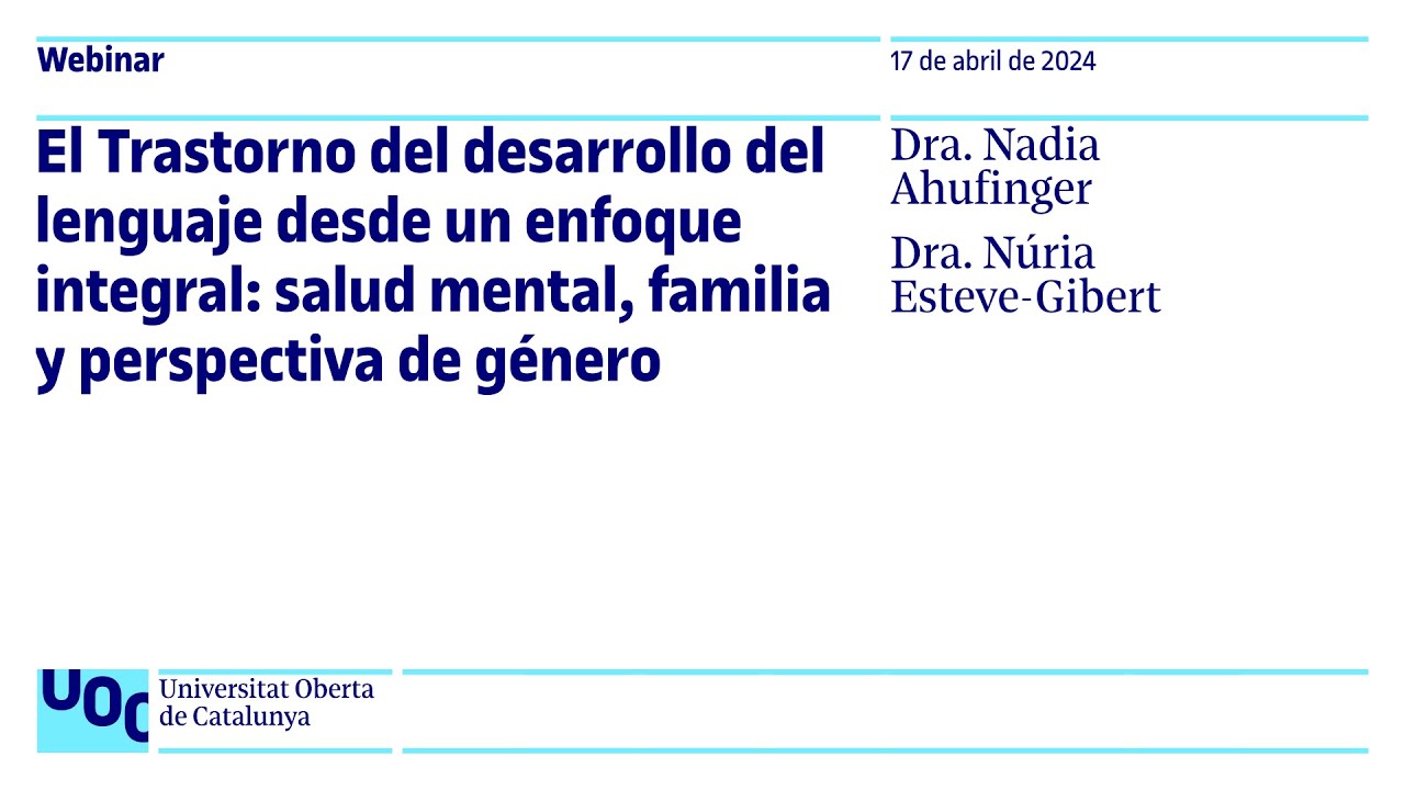 El Trastorn del desenvolupament del llenguatge des d'un enfocament integral