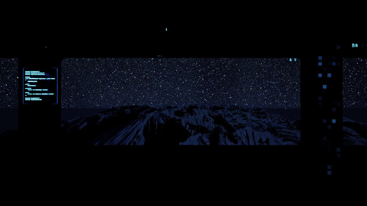 3 Hour Space Flight for Sleep | Starry Sky Over a Frozen World