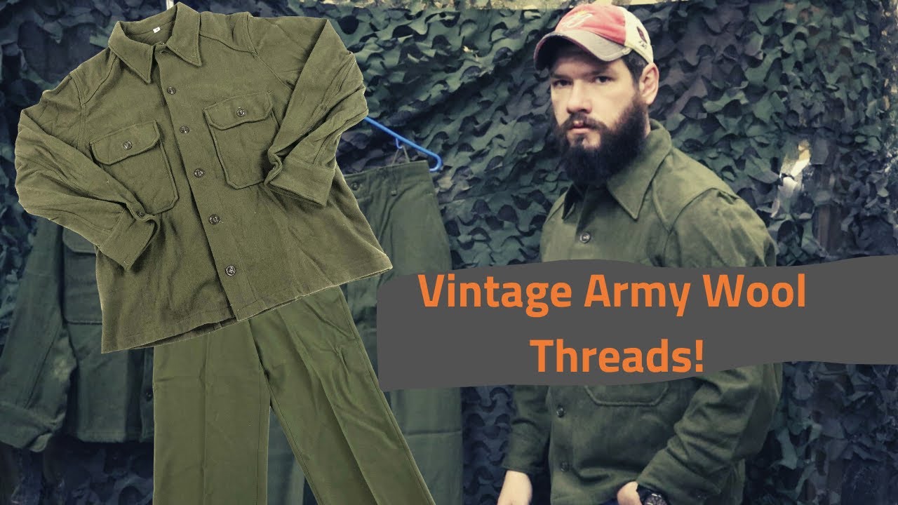 Awesome Vintage Army Wool - US Army OG 108 Winter Wool Shirt & Trousers Set