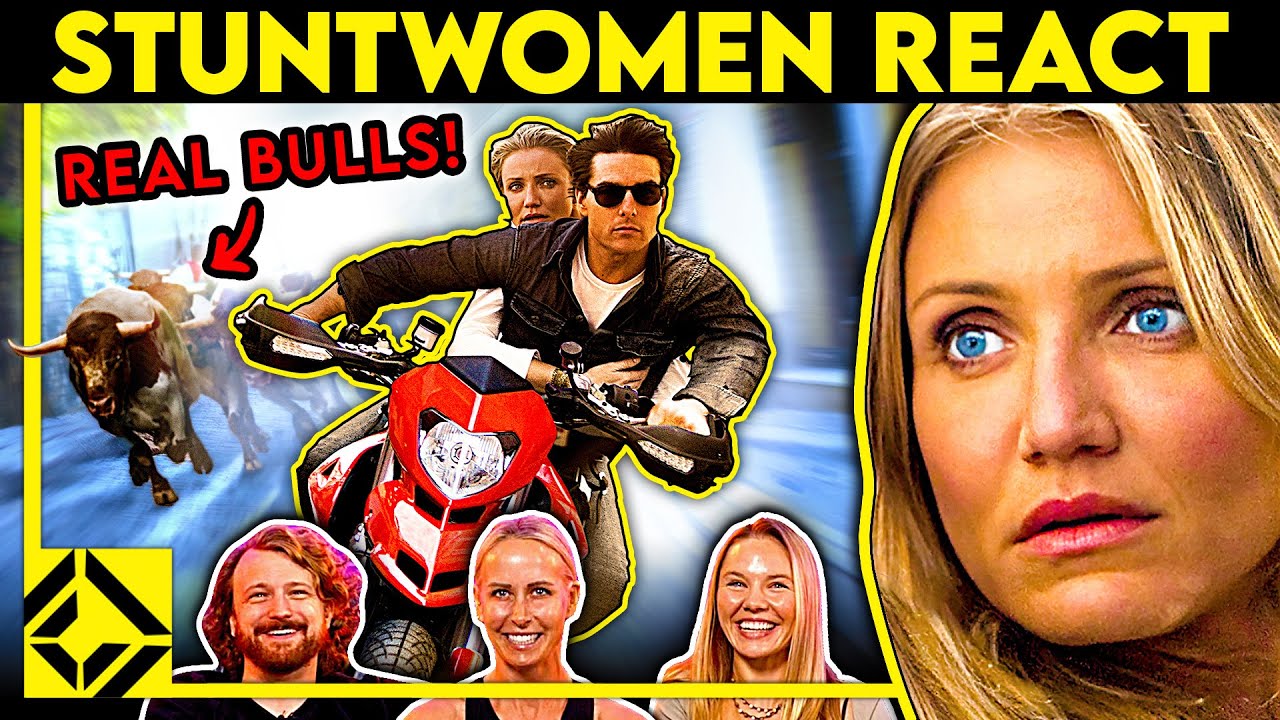 Stuntwomen React to Bad & Great Hollywood Stunts 11