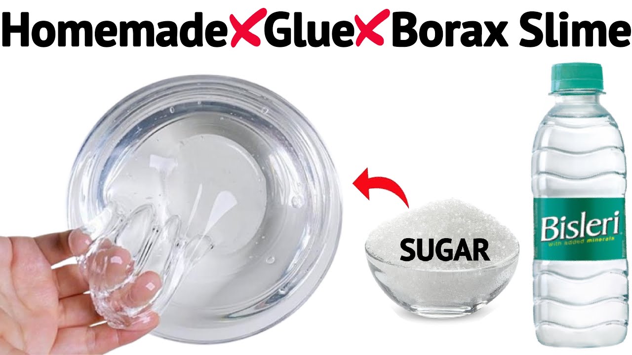 How to make Water and Sugar Slime at home Without Glue Borax and Activator/Making Water Slime/ASMR