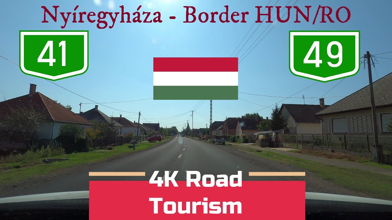 Driving Hungary: 41 & 49 - Nyíregyháza - Csengersima - 4k drive through Northeast Hungary