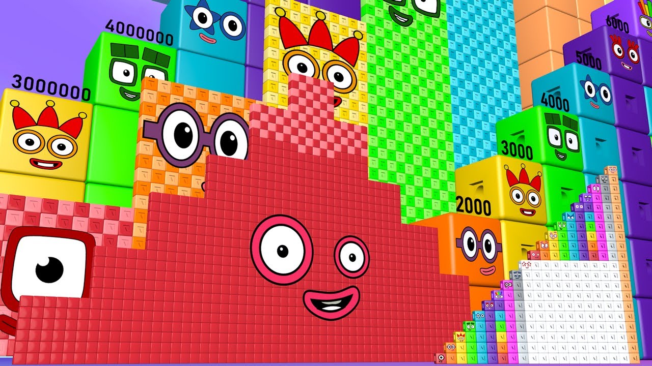 Numberblocks Puzzle Step Squad 1,100 500,000 110,000,000 MILLION BIGGEST Numberblocks Number Pattern