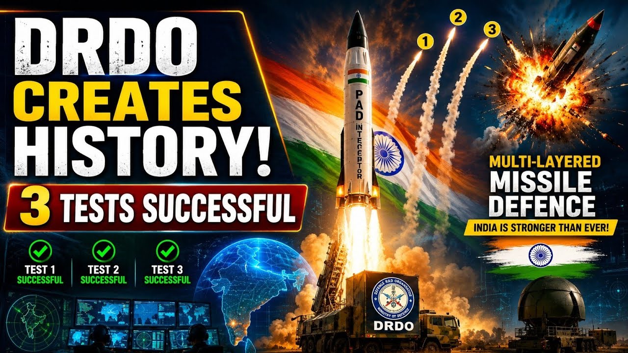 DRDO Creates History! | 3 Consecutive Missile Defence Tests Successful | World Important Knowledge 