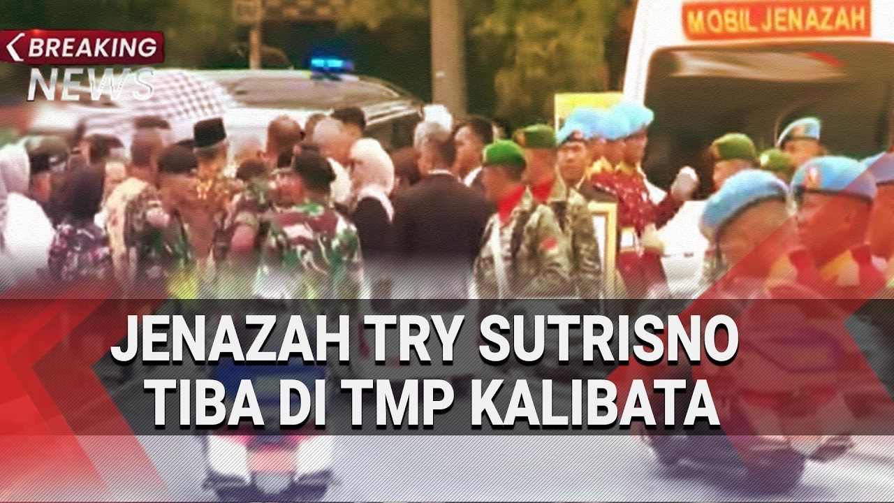 Jenazah Try Sutrisno Tiba di Taman Makam Pahlawan Kalibata