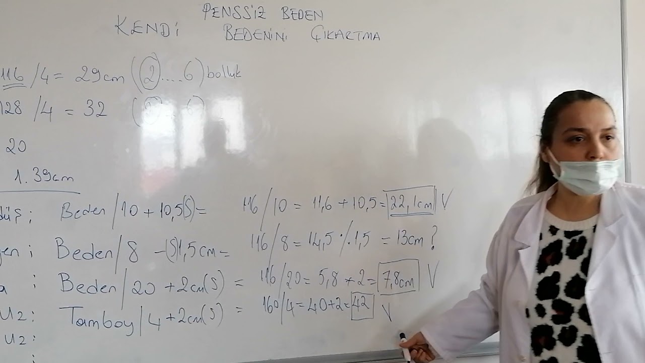 Kendi bedenine göre penssiz Temel Beden Kalıbı hesaplamaları