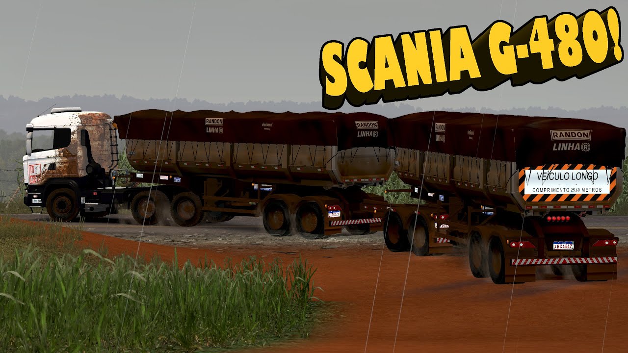 INDO BUSCAR O SCANIA G-480  NA RANGE ROVER 2008 - CONJUNTO TODO SUJO - ETS 2 MODS BR