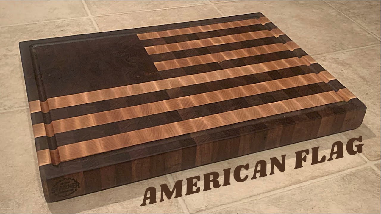 American Flag End Grain Cutting Board | Woodworking Projects