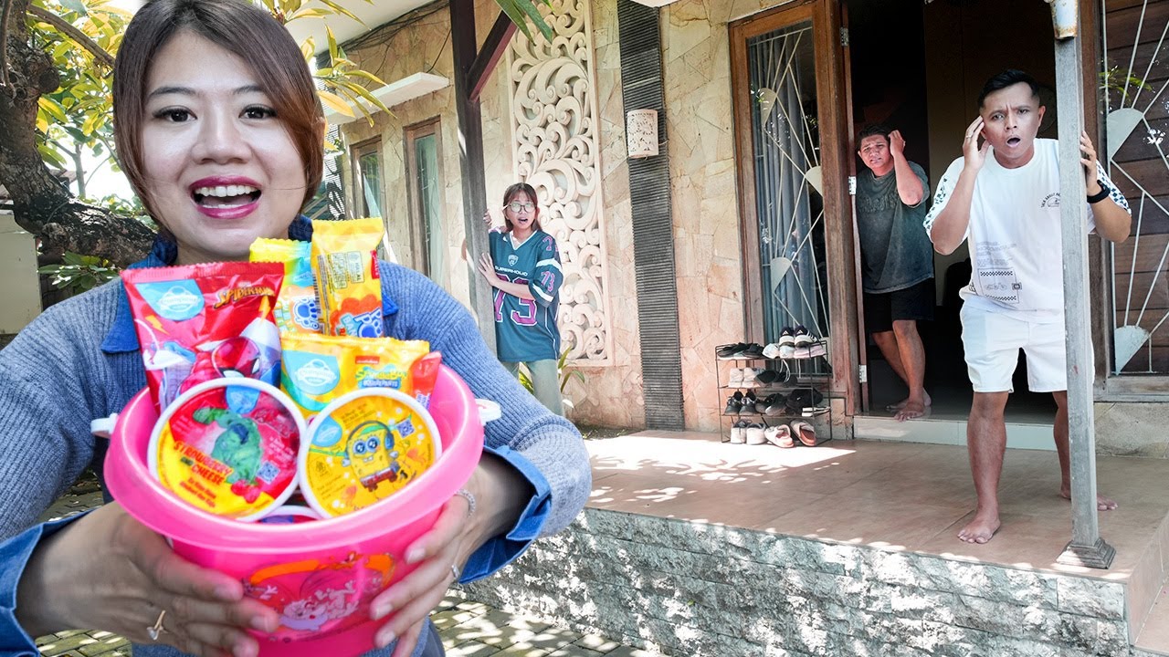 TANTANGAN MENCARI ES KRIM KARAKTER DI RUMAH!!