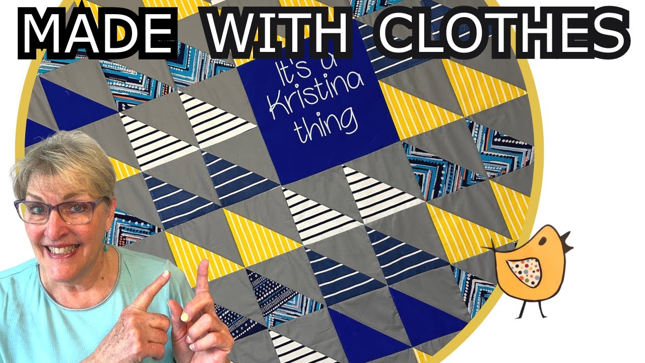 Memory Quilt Made From Clothes ~ 🐥Free Quilting Tutorial🐥