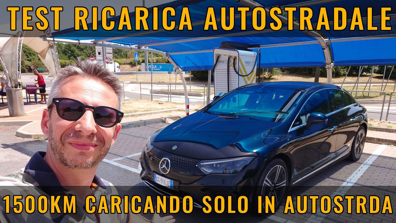 TEST COLONNINE in AUTOSTRADA! 1500 km con MERCEDES EQE