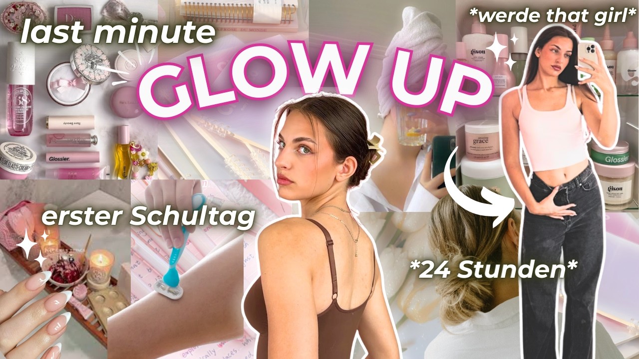 last-Minute GLOW UP✨(24H TRANSFORMATION) | Back to school deutsch🏫