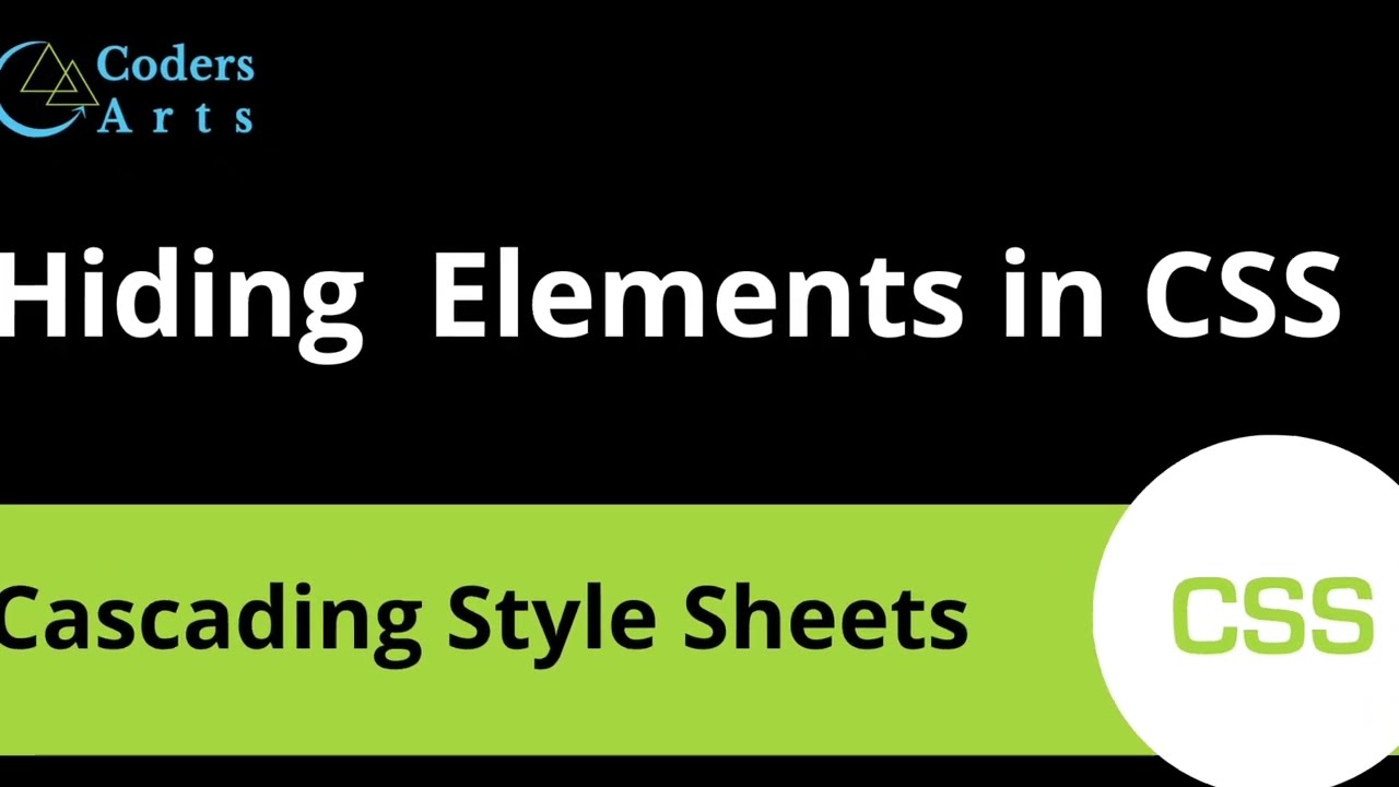 17. Hiding  Elements in CSS | CSS Tutorial For Beginners