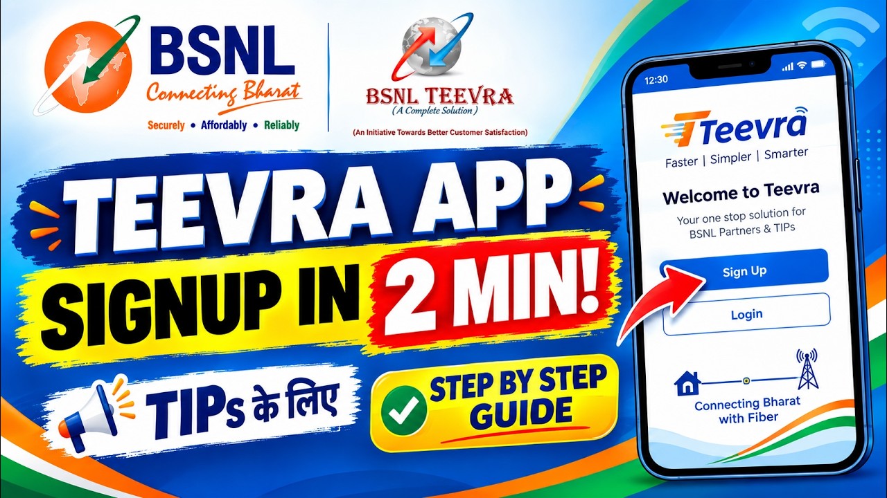 🚀 BSNL Teevra App Signup in Just 2 Minutes! | Full Guide for TIPs 🔥 | BSNL FTTH