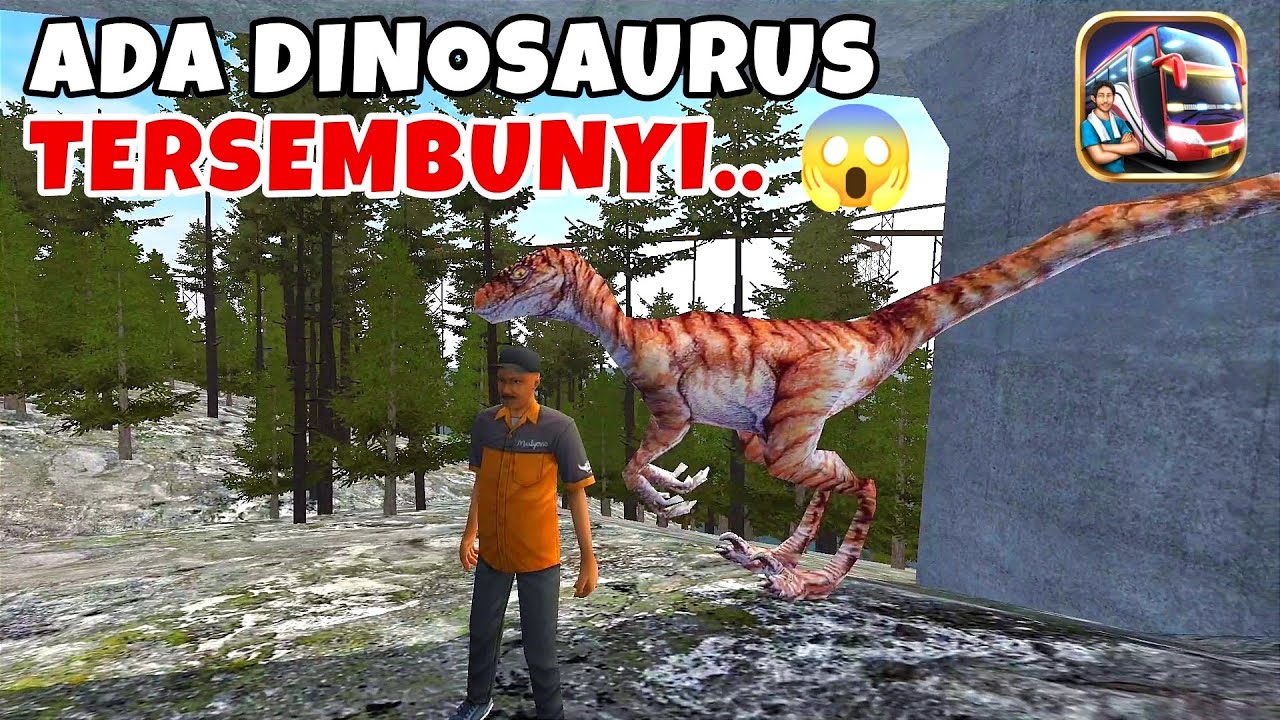 LOKASI DINOSAURUS TERSEMBUNYI DI BUSSID 😱 EASTER EGG BUSSID DI MOD MAPS