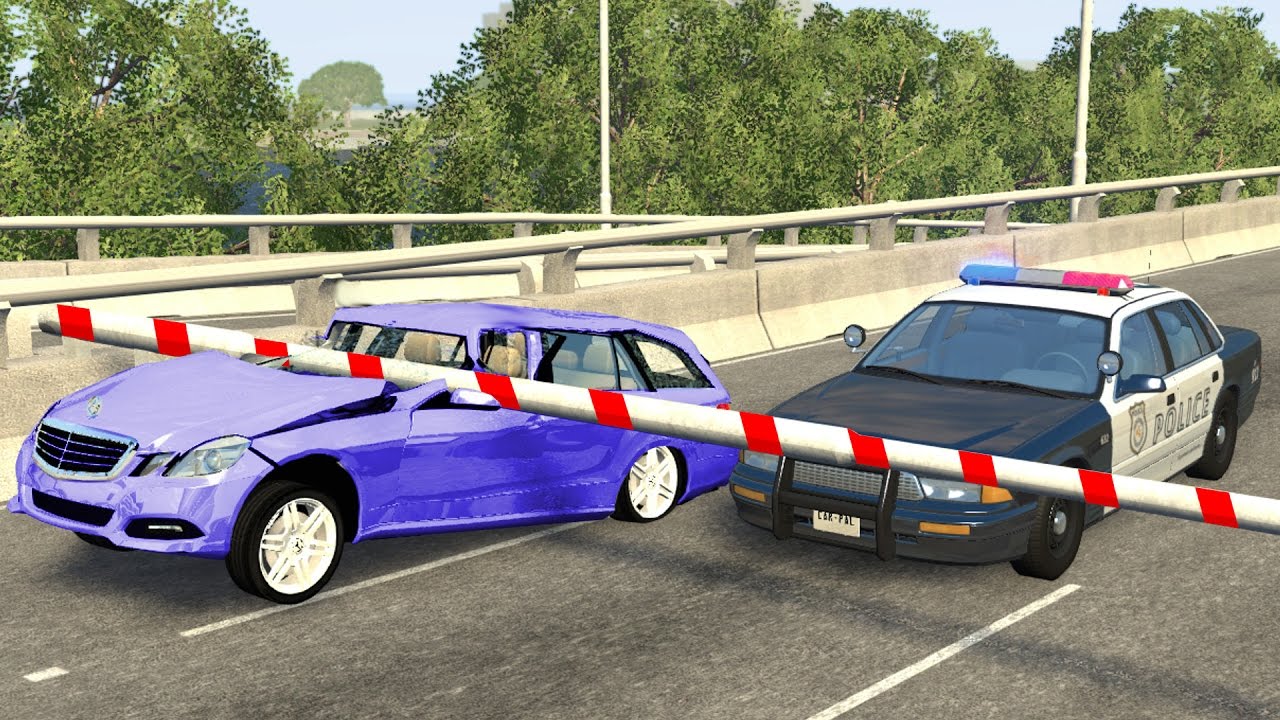 Beamng drive - Low Clearance Bar car Crashes