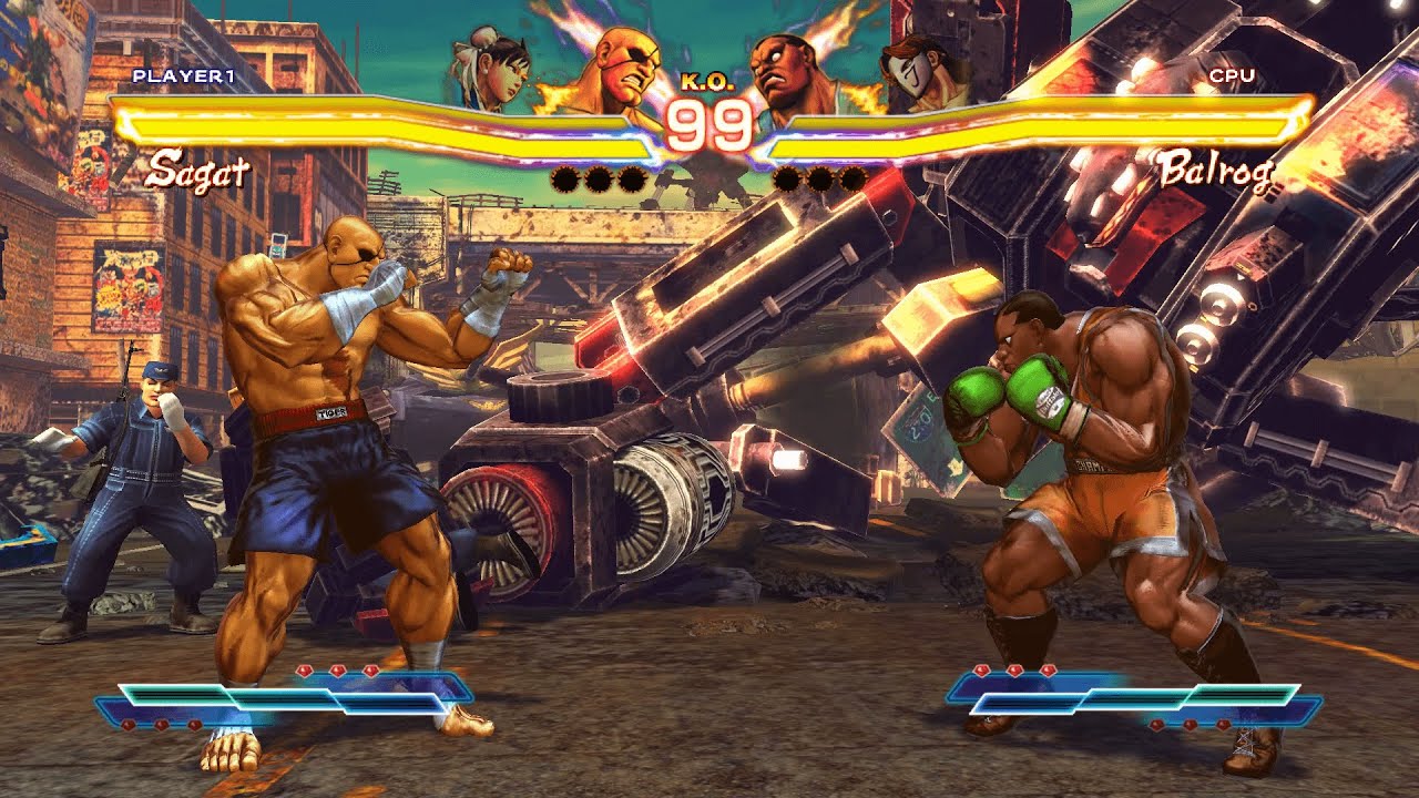 Sagat & Chun-Li vs Balrog & Vega (Hardest) - Street Fighter X Tekken