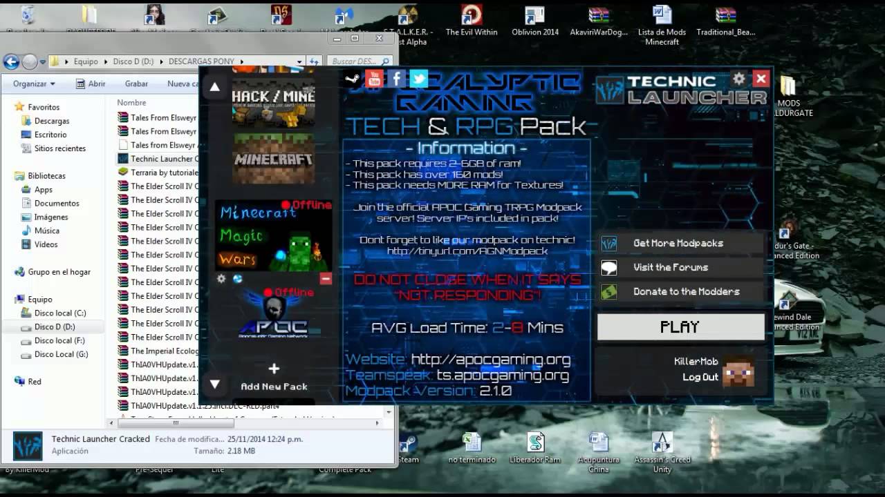 Technic Launcher 2014 operating at 100%