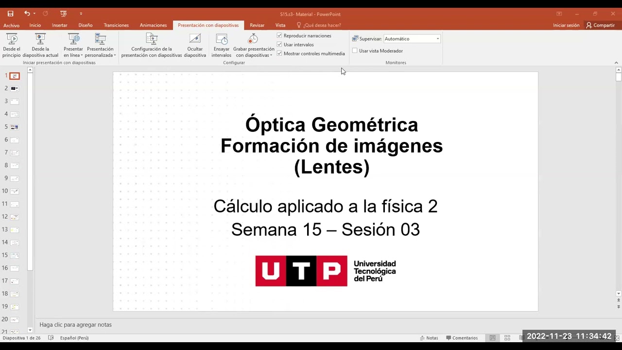 S.15.3 CAF 2 | Imagenes formadas por Refracción ( Lentes delgadas) - UTP