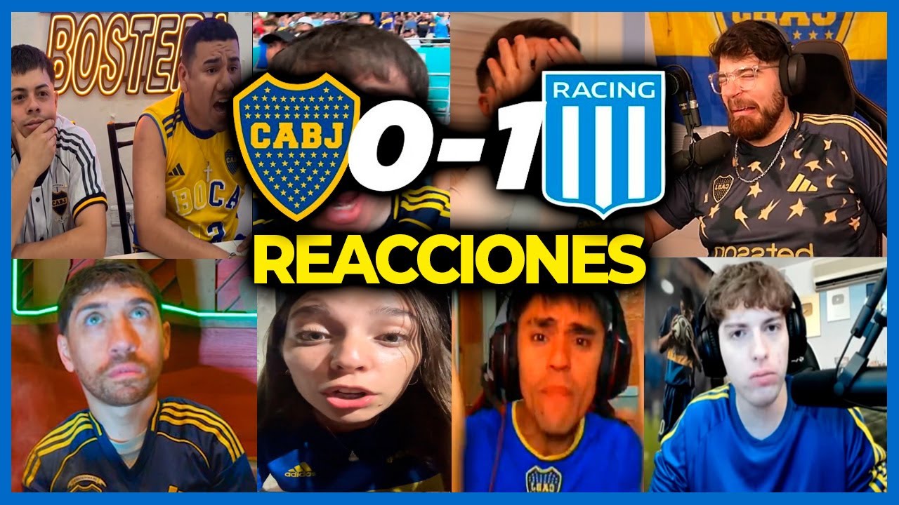 LAS MEJORES REACCIONES DE BOSTEROS a la ELIMINACI&Oacute;N de BOCA ante RACING 🏆