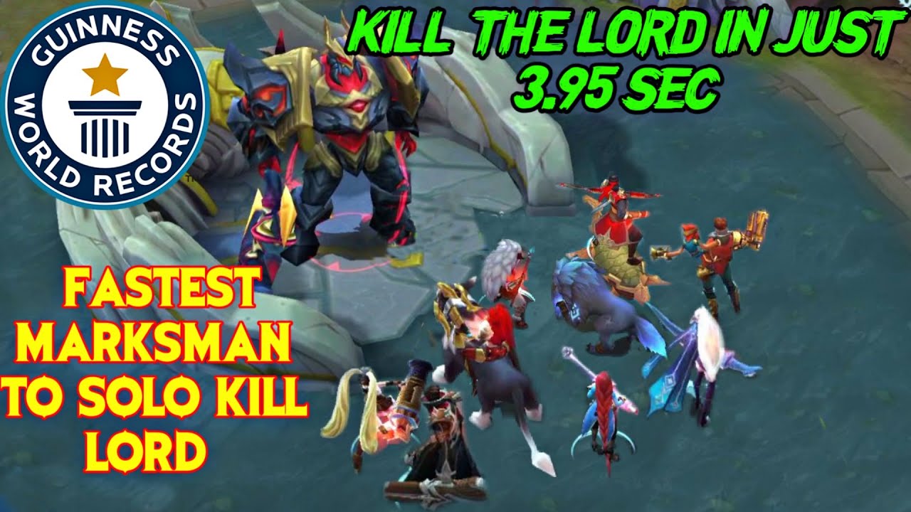 FASTEST MARKSMAN TO SOLO KILL LORD IN MOBILE LEGENDS | MOBILE LEGENDS LORD VS MARKSMAN