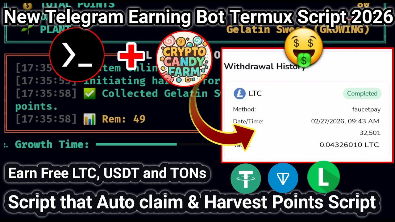 Nuyul New Telegram Earning Bot Script - Auto Harvest Points Via Termux - Earn Free Crypto 2026💯Legit