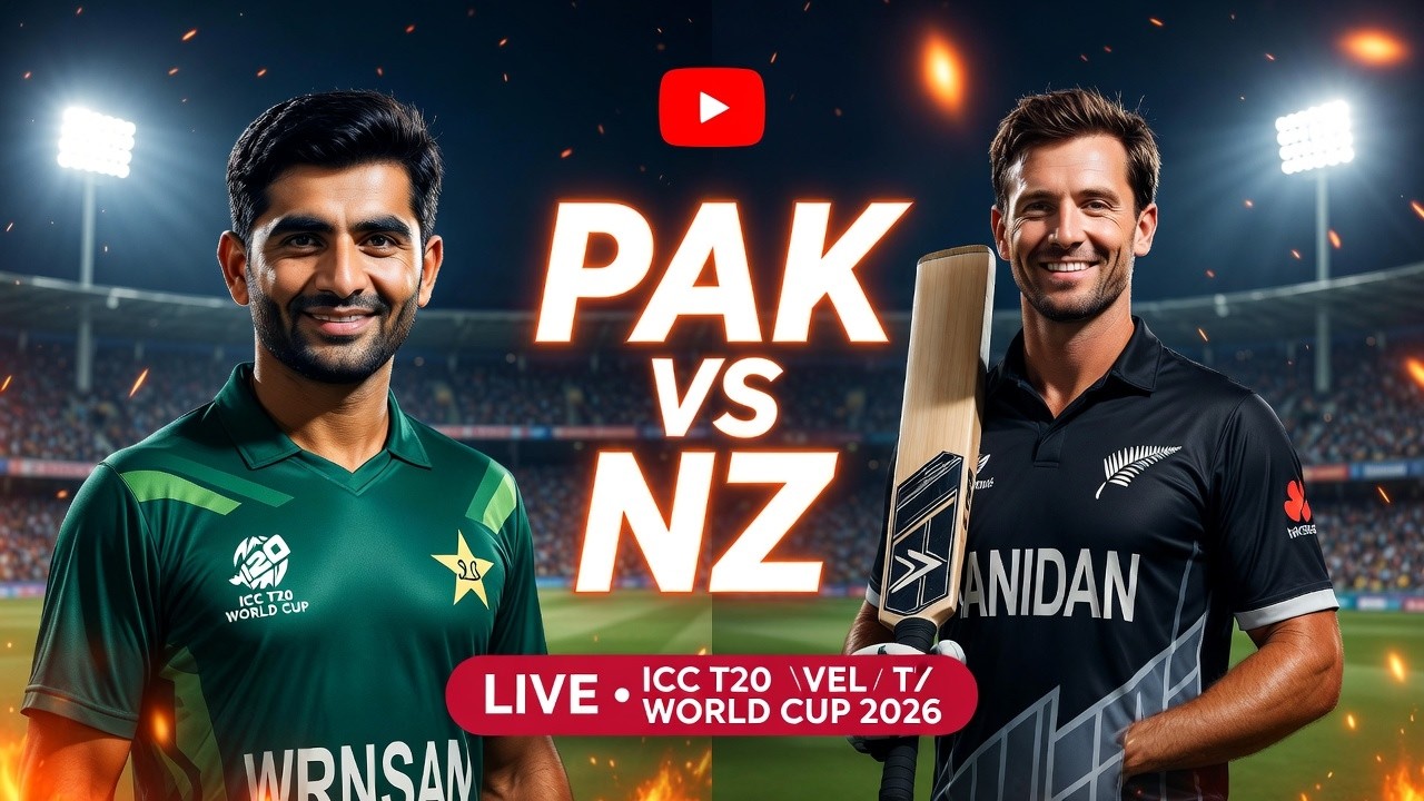 आज के ICC T20 World Cup 2026 के Pakistan vs New Zealand मैच की लाइव कमेंट्री, लाइव स्कोर हिंदी में