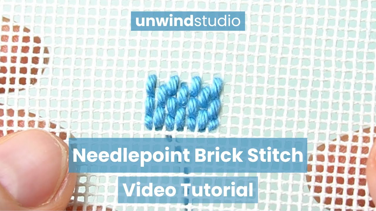 How to Needlepoint Brick Stitch - Video Tutorial