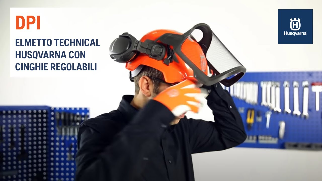 Elmetto forestale Technical Husqvarna con cinghie regolabili