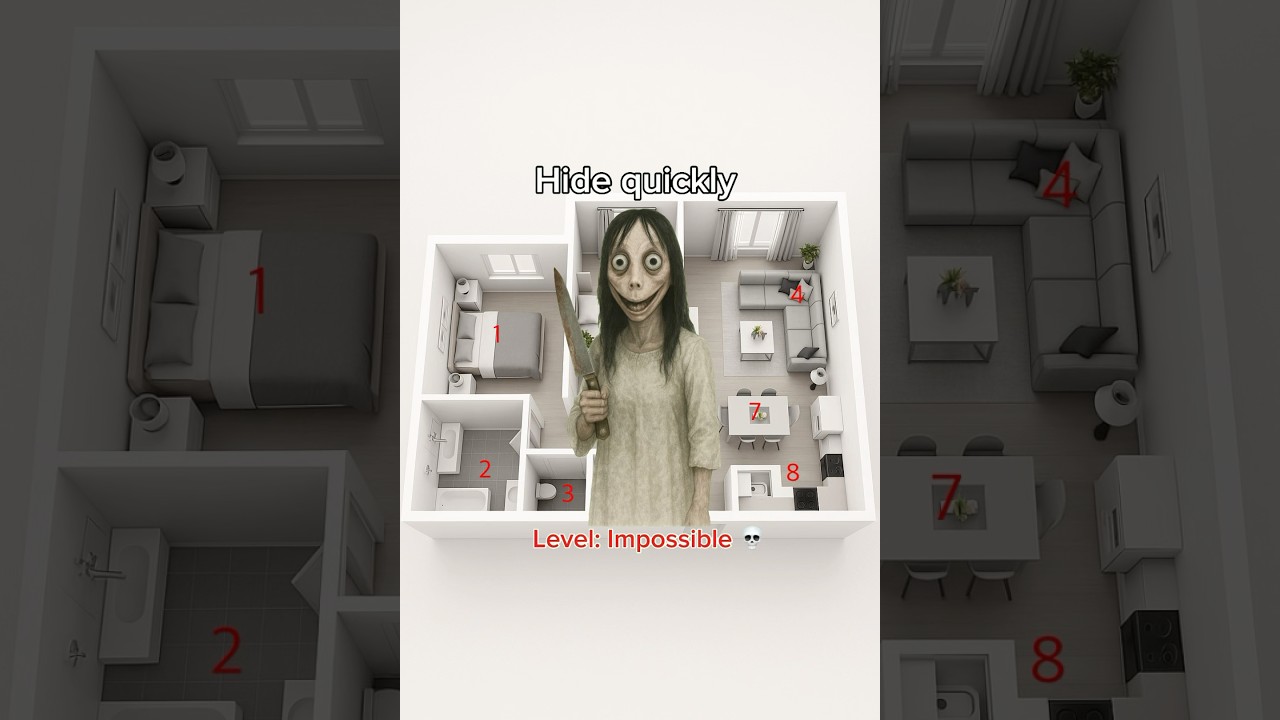 Choose a place to hide. Survive until the end. #hideandseek #survive #horror #game
