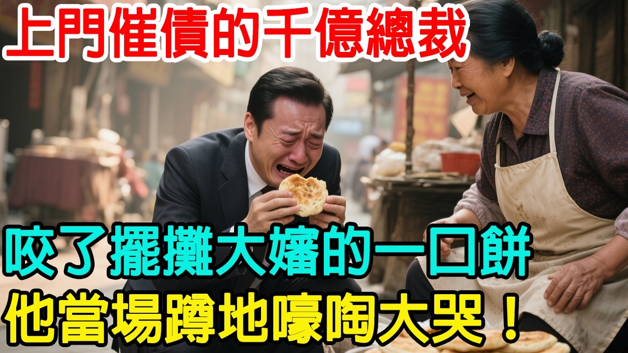 「這個蔥油餅的香味… 怎麼會…」當上門催債的千億總裁，咬了擺攤大嬸的一口餅，他當場蹲地嚎啕大哭！#情感故事 #情感共鸣 #感人壹幕 #感人故事 #心靈暖流