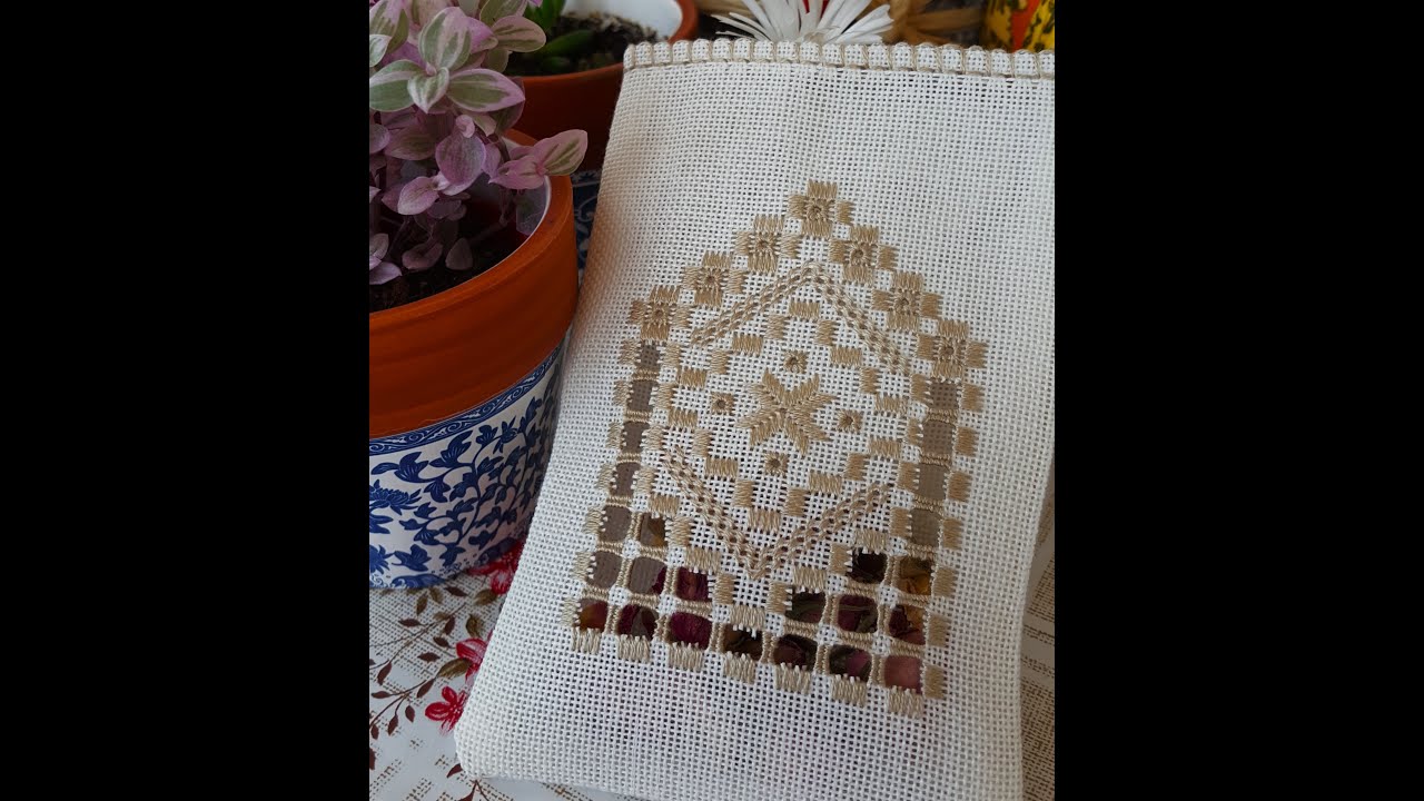 Hardanger Nakışı Kese Dikimi 