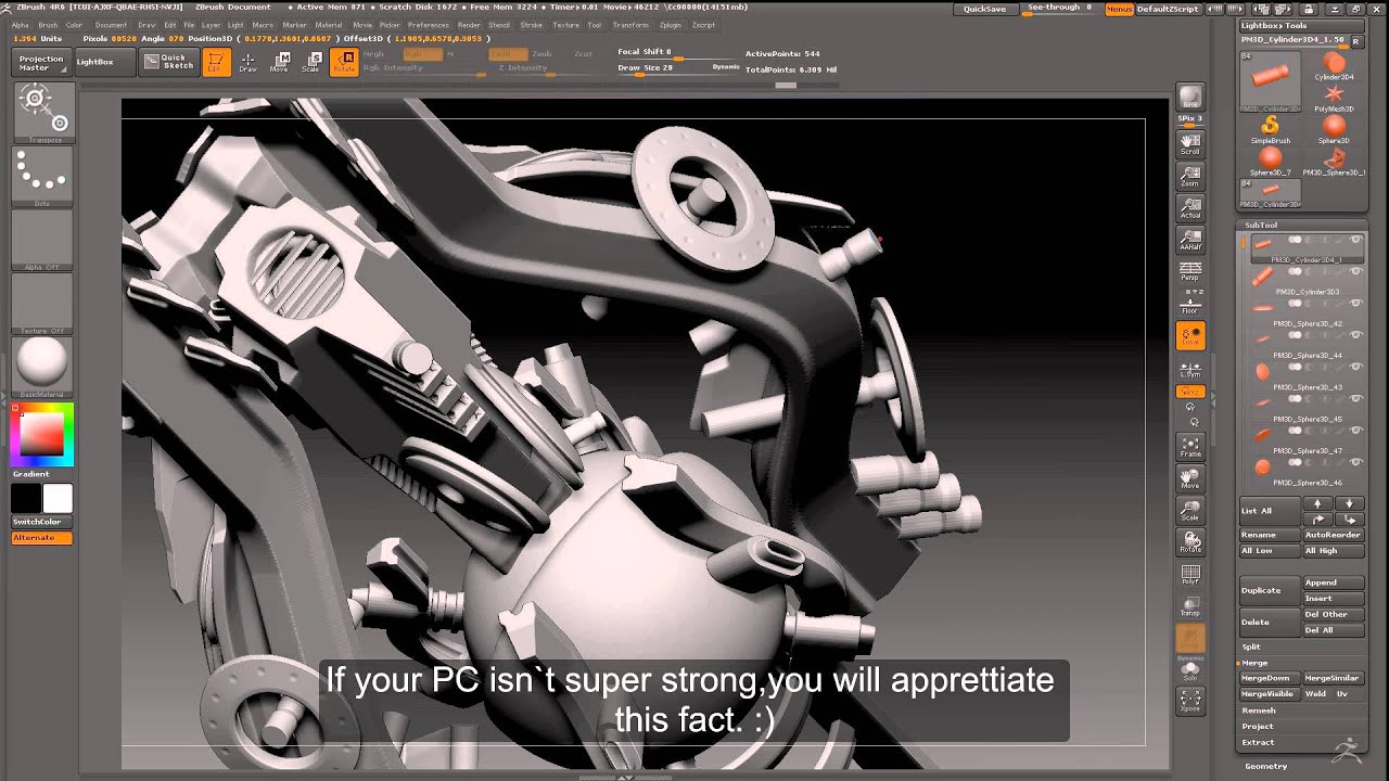 Ship design mind flow using Zbrush HSM   REUPLOAD