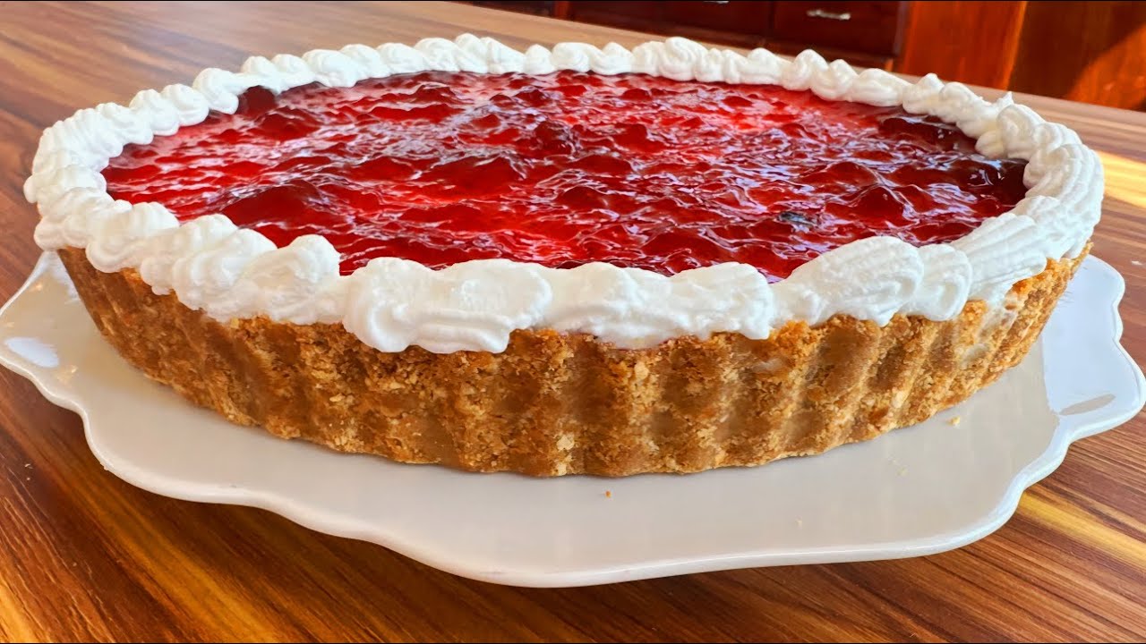 PAY DE QUESO PHILADELPHIA Y MERMELADA SIN HORNO 😋🍰🍓
