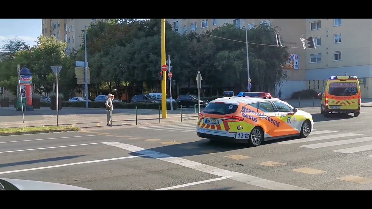 Gyermekmentő ritka, gyors ütemű rumbler szirénával. ( 2023 Győr, 09. 05. )