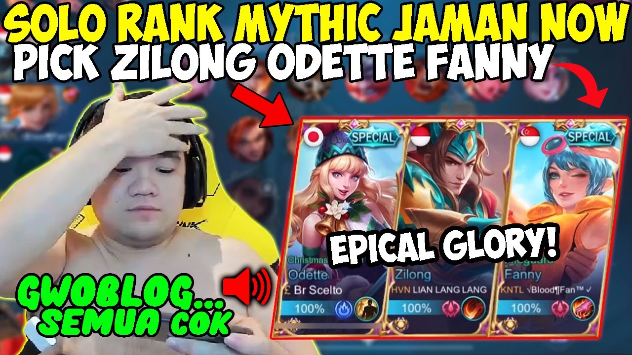 DAPET temen SOLO picknya zilong fanny odette di SOLO RANK !!! MATAMU KECREK!! | Donkey BAR BAR