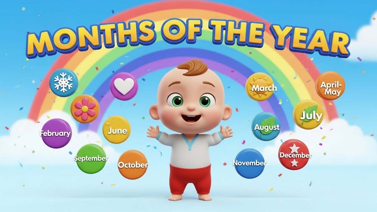 “Months of the Year Song – Fun Learning with Cute Baby Cartoon”