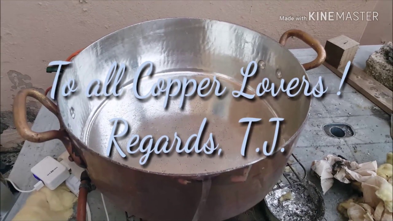 Stripping Tinning Mauviel Copper Rondeau 40cm 3mm Thick 9kg