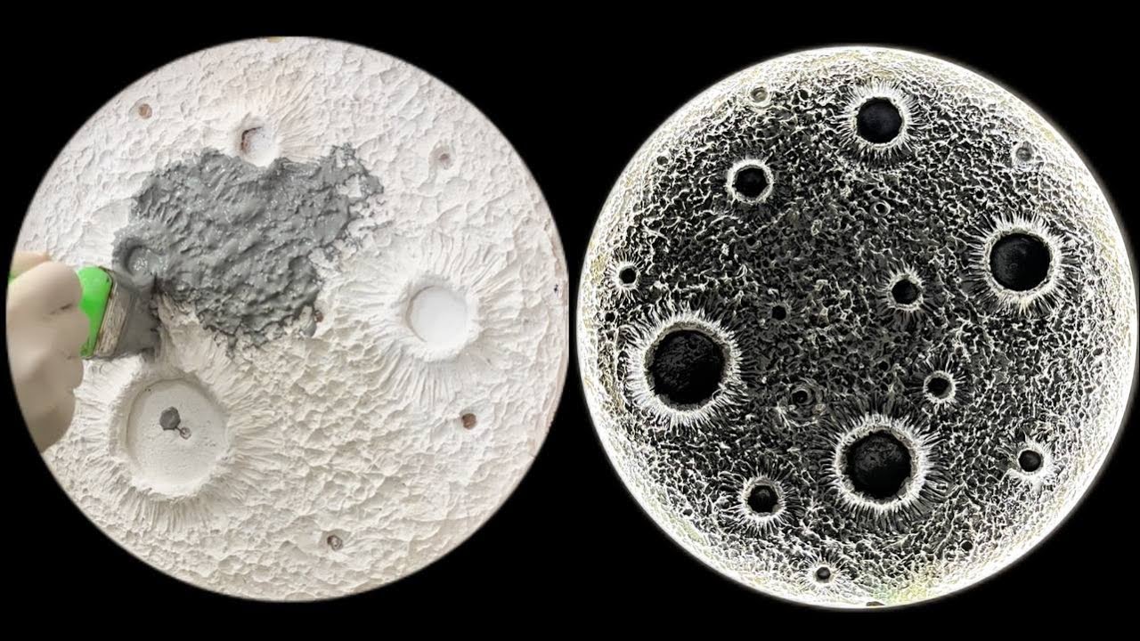 Making MOON lamp/DIY moon 3D textured wall art